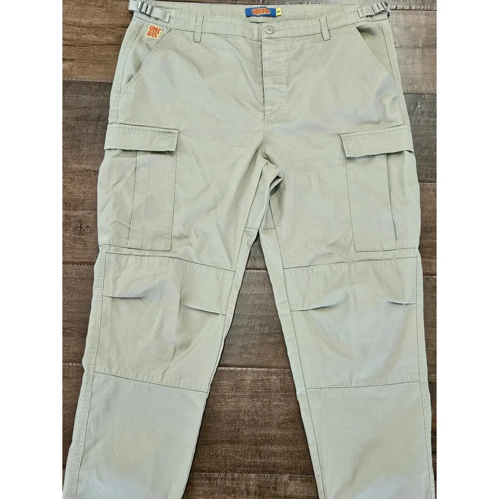 Empyre Mens‎ Khaki Cargo Pants Tan Skater Grunge Adjustable Waist Size 38